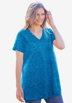 Marled V-Neck Tunic
