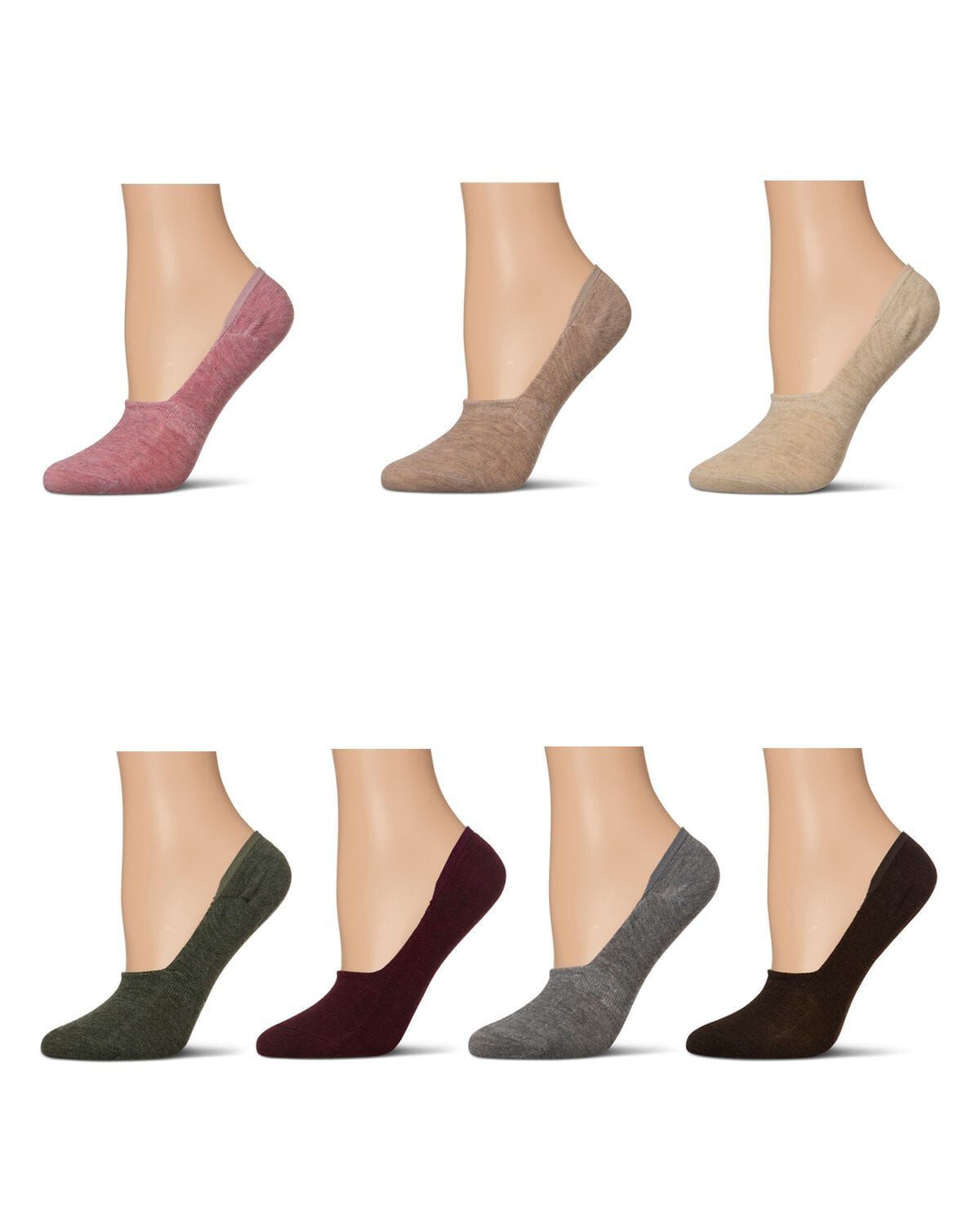 High-Cut Cotton Blend Sneaker Liner 7 Pack, MAUVE, hi-res image number 0