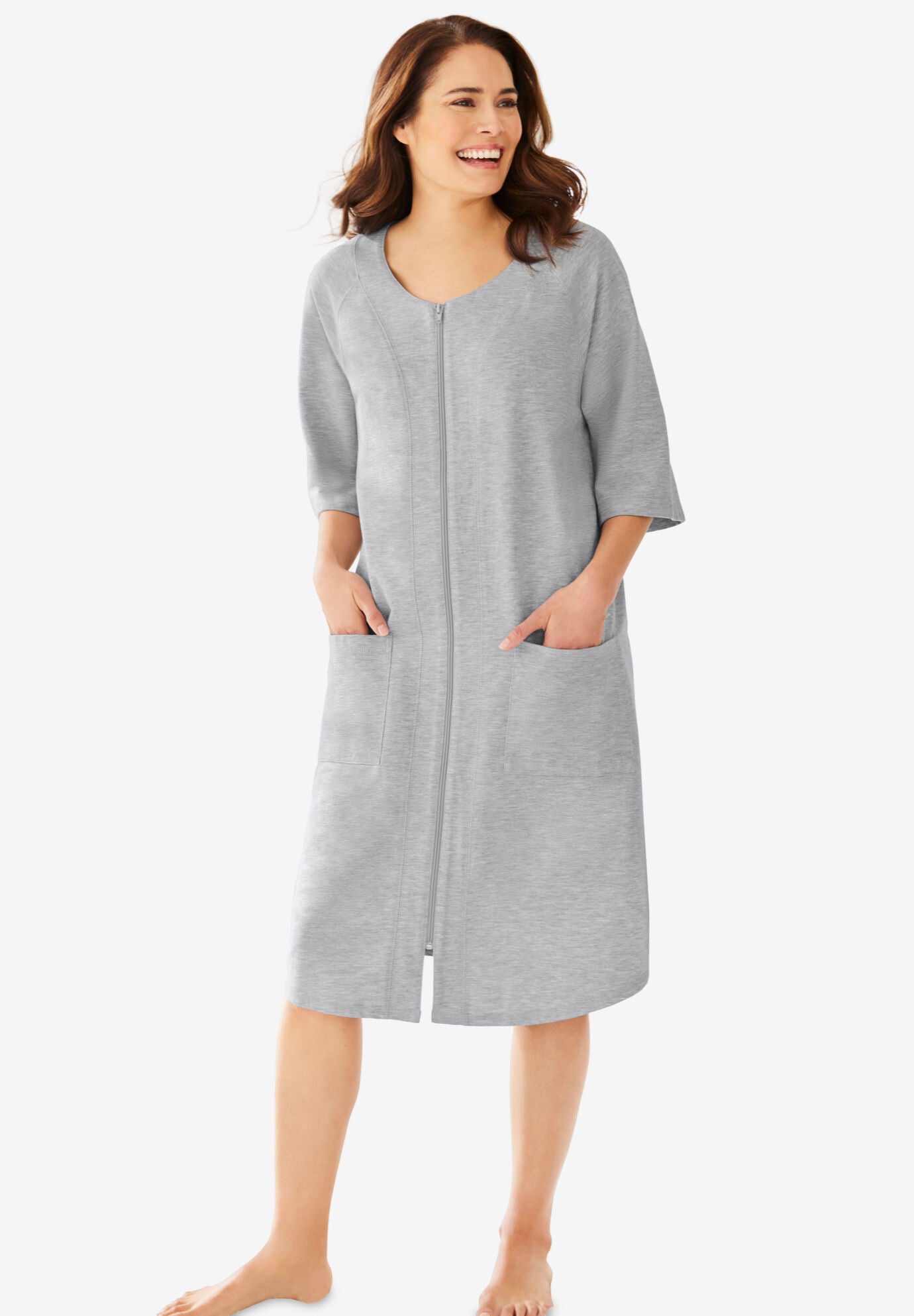 Ladies zip front robes on sale
