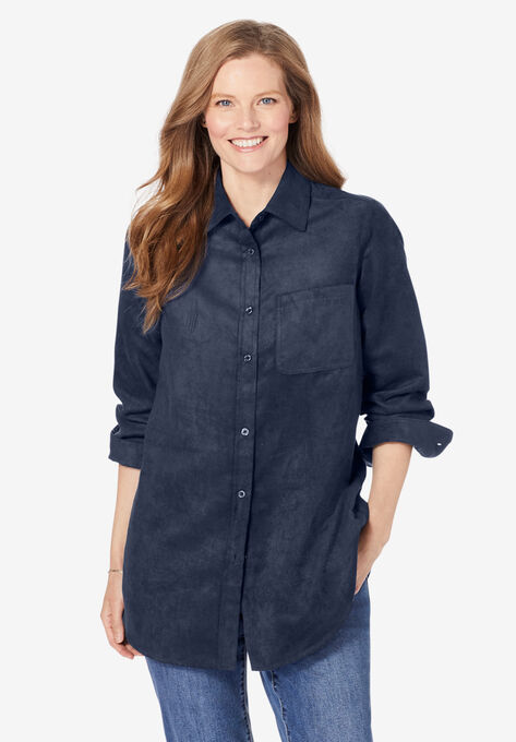 Soft Sueded Moleskin Shirt | Woman Within