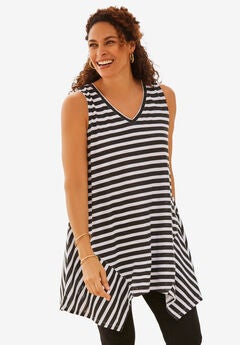 Sleeveless Hanky Hem Tunic