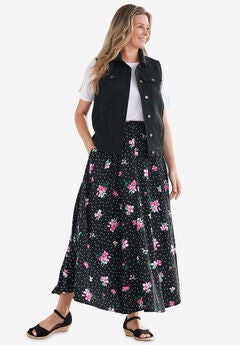 Plus Size Black Vests