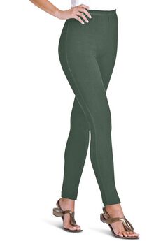 Stretch-Cotton Knit Pull-On Leggings