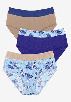 Full Coverage Stretch Cotton Color Block Brief 3-Pack