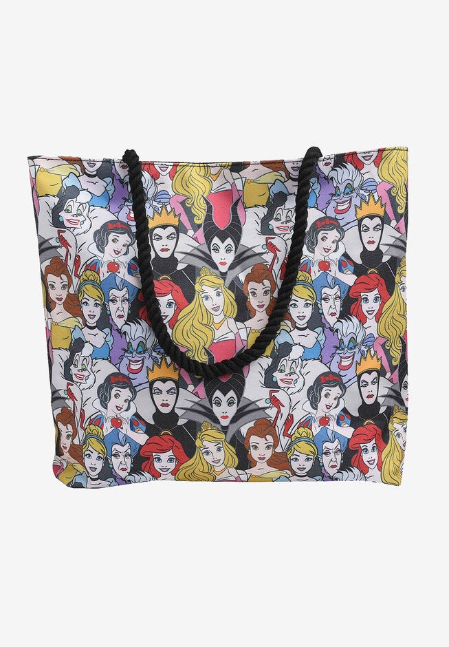 Disney Princesses & Villains Tote Bag Travel Beach Carry-on All-over Print, , alternate image number null
