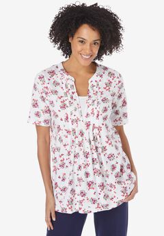 7-Day Layer-Look Elbow-Sleeve Tee