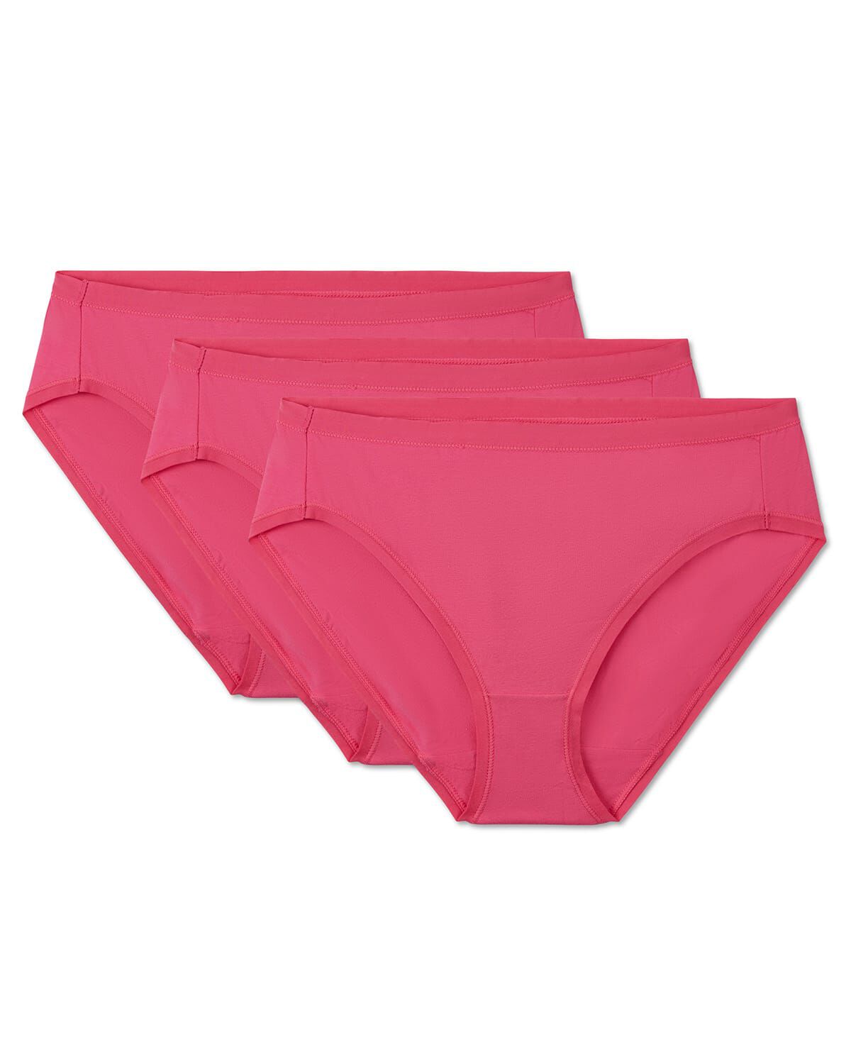 Combed Cotton Basic Hipster Panties 3 Pack, FUCHSIA PINK, alternate image number 5