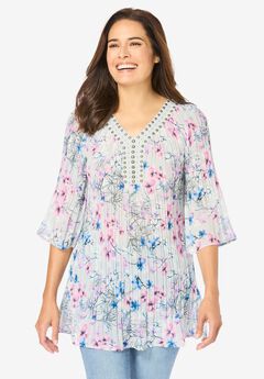 Embellished Pleated Blouse