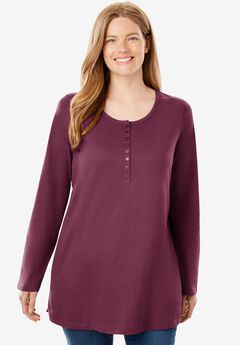 Perfect Long-Sleeve Henley Tee