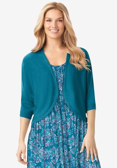 Rib Trim Cardigan Shrug