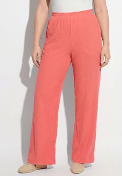 Wide-Leg Texture Knit Pant