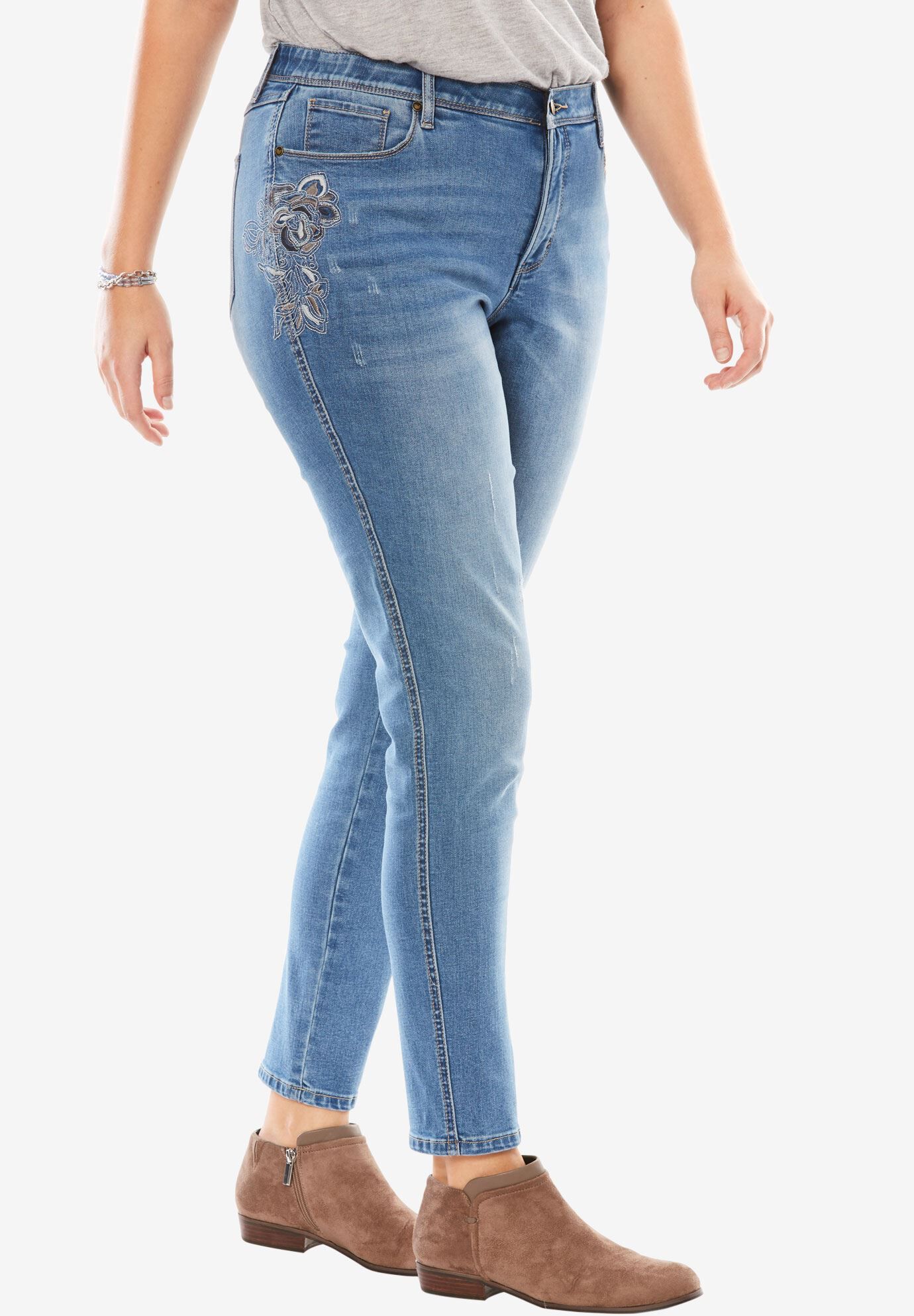 woman within skinny jeans