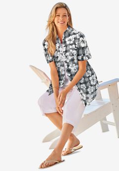 Short-Sleeve Cotton Campshirt