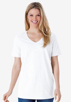 Perfect Short-Sleeve V-Neck Tee