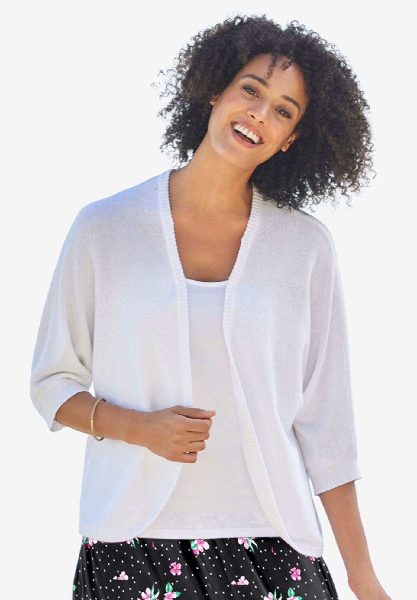 Woman within shrugs top