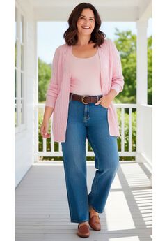 Cotton Cable Knit Cardigan Sweater