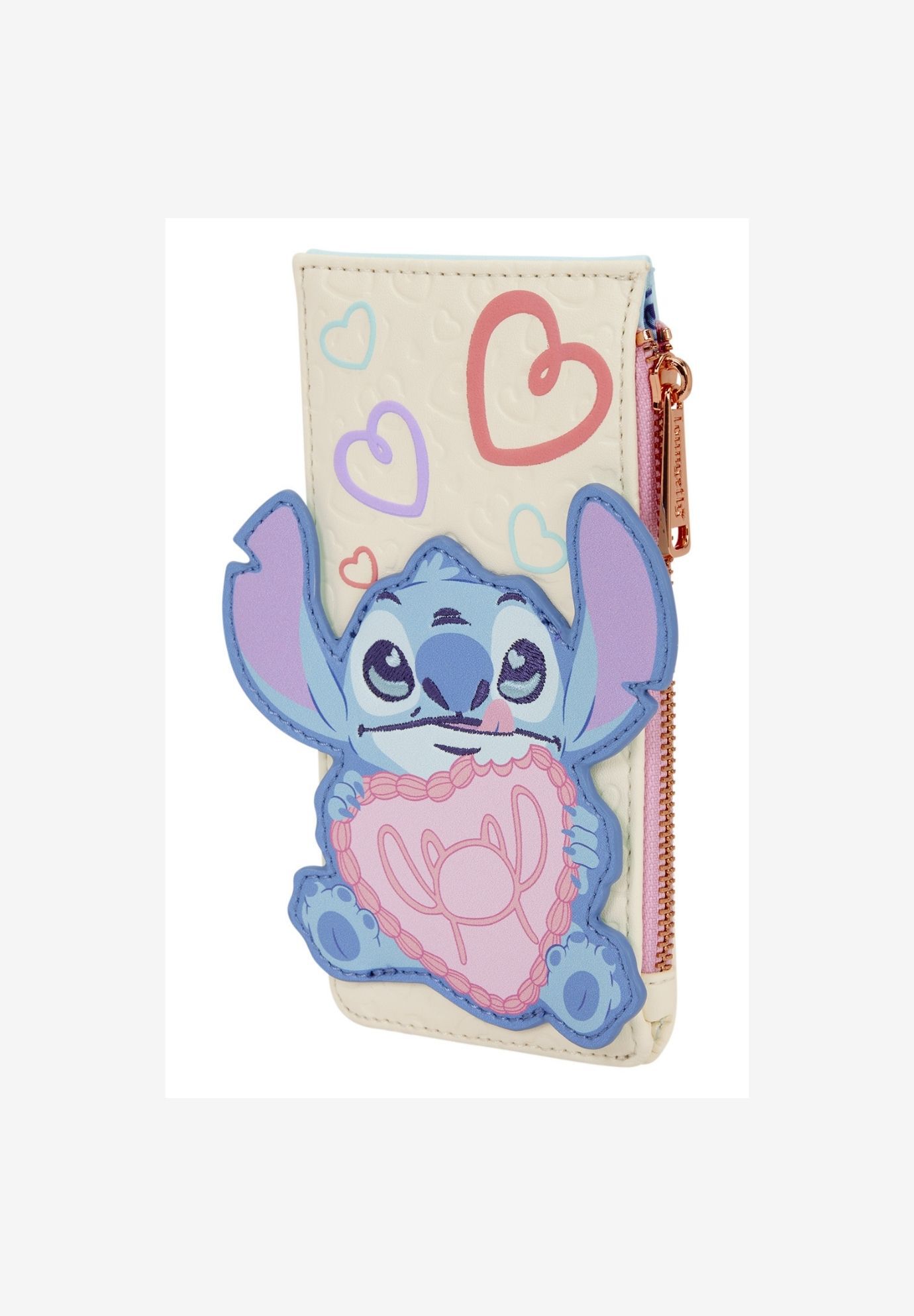 Loungefly x Disney Lilo & Stitch Be Mine Large Card Holder, WHITE, alternate image number 2