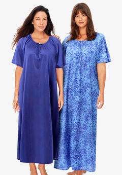 Plus Size Blue Nightgowns