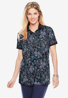 Perfect Printed Short-Sleeve Polo Shirt