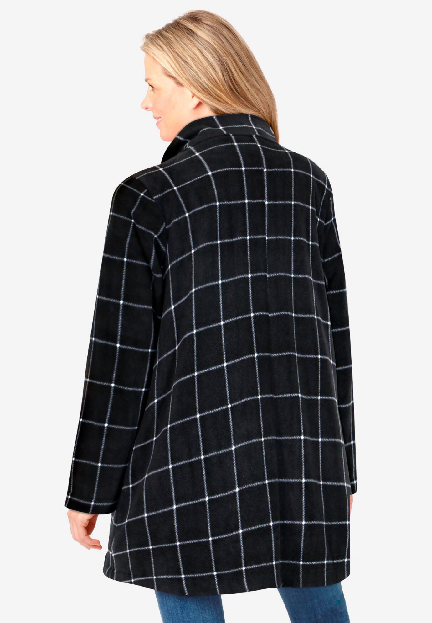 Fleece swing jacket best sale