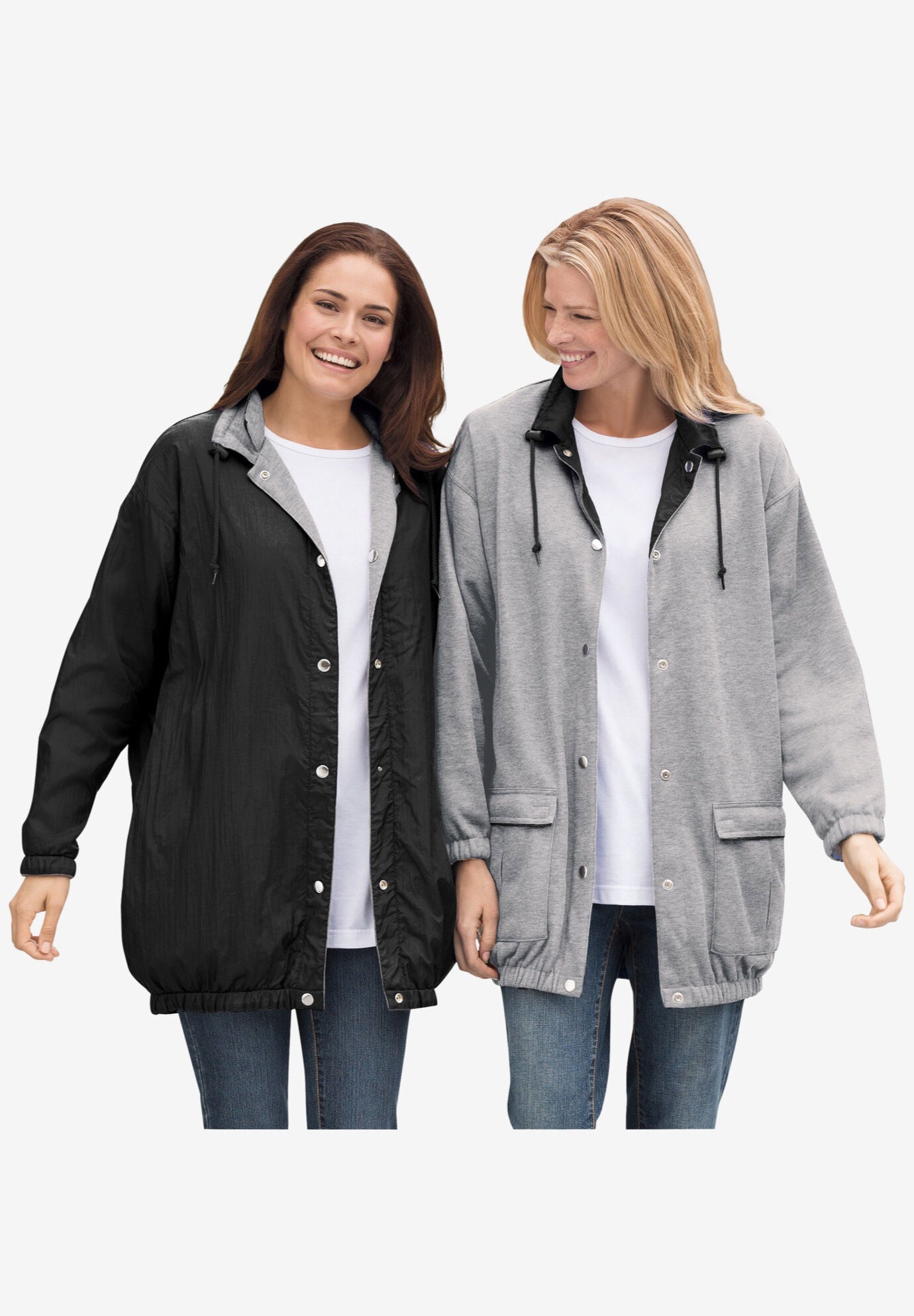 Fleece nylon jacket shop