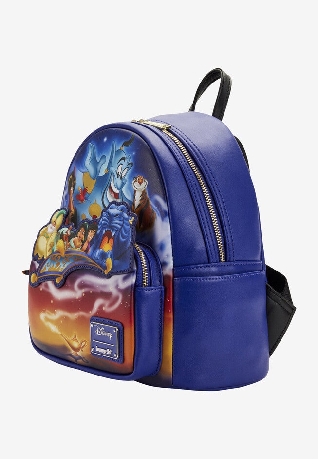 Loungefly X Disney 30Th Anniversary Aladdin Mini Backpack Handbag Jasmine Genie, , alternate image number null