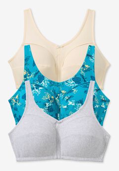 3-Pack Cotton Wireless Bra