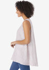 Button-Front Linen Tank, , alternate image number 2