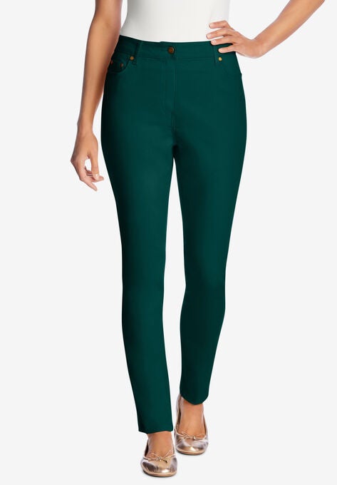 Stretch Slim Jean, EMERALD GREEN, hi-res image number null