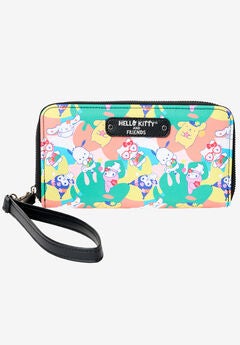Hello Kitty Sanrio Characters Zip Around Wallet All-Over Print Wristlet
