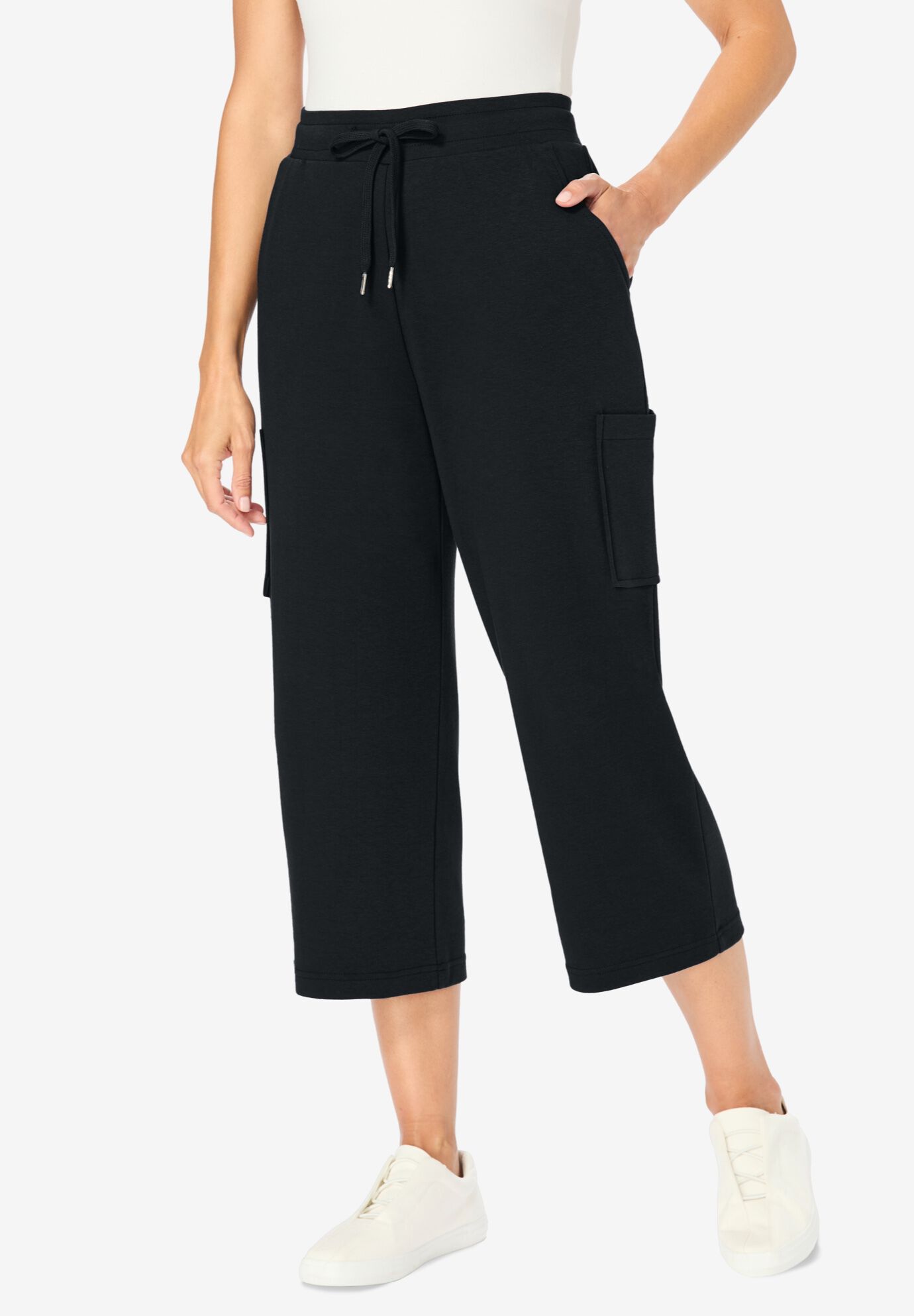 Seersucker Capri Pant - Women's Cotton Bottoms, Navy Gingham