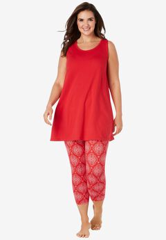 Scoopneck Tank & Capri Legging PJ Set