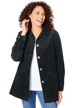 Pleat-Back Corduroy Jacket