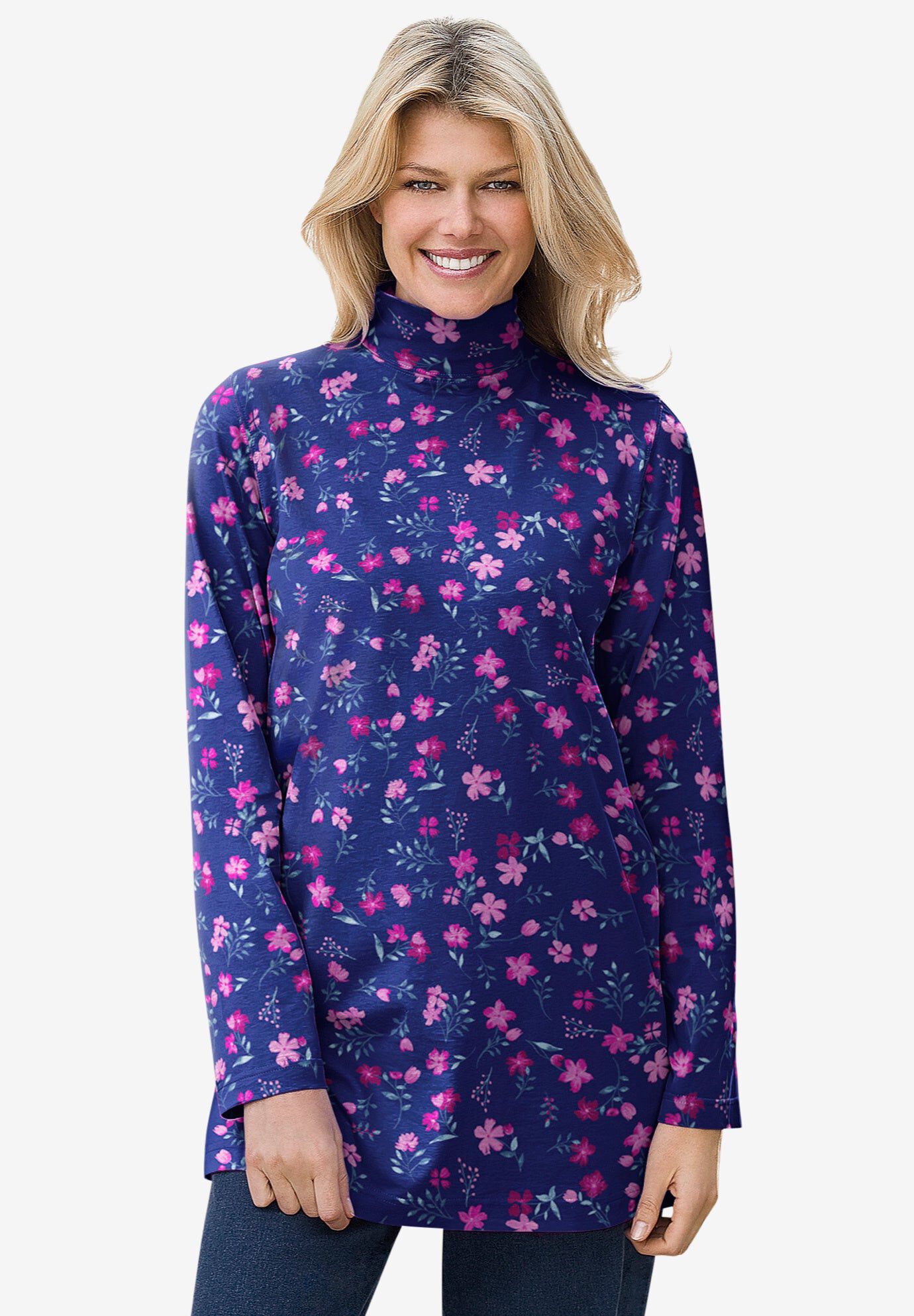 Bergen Print Macken Tunic - Navy