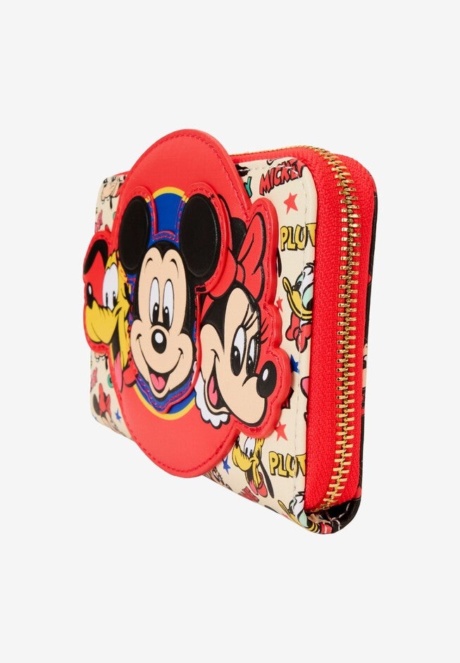 Loungefly x Disney Mickey And Friends Classic Zip Wallet, RED, alternate image number null