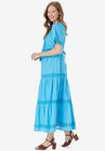Crochet Trim Tassel-Tie Dress, , alternate image number null