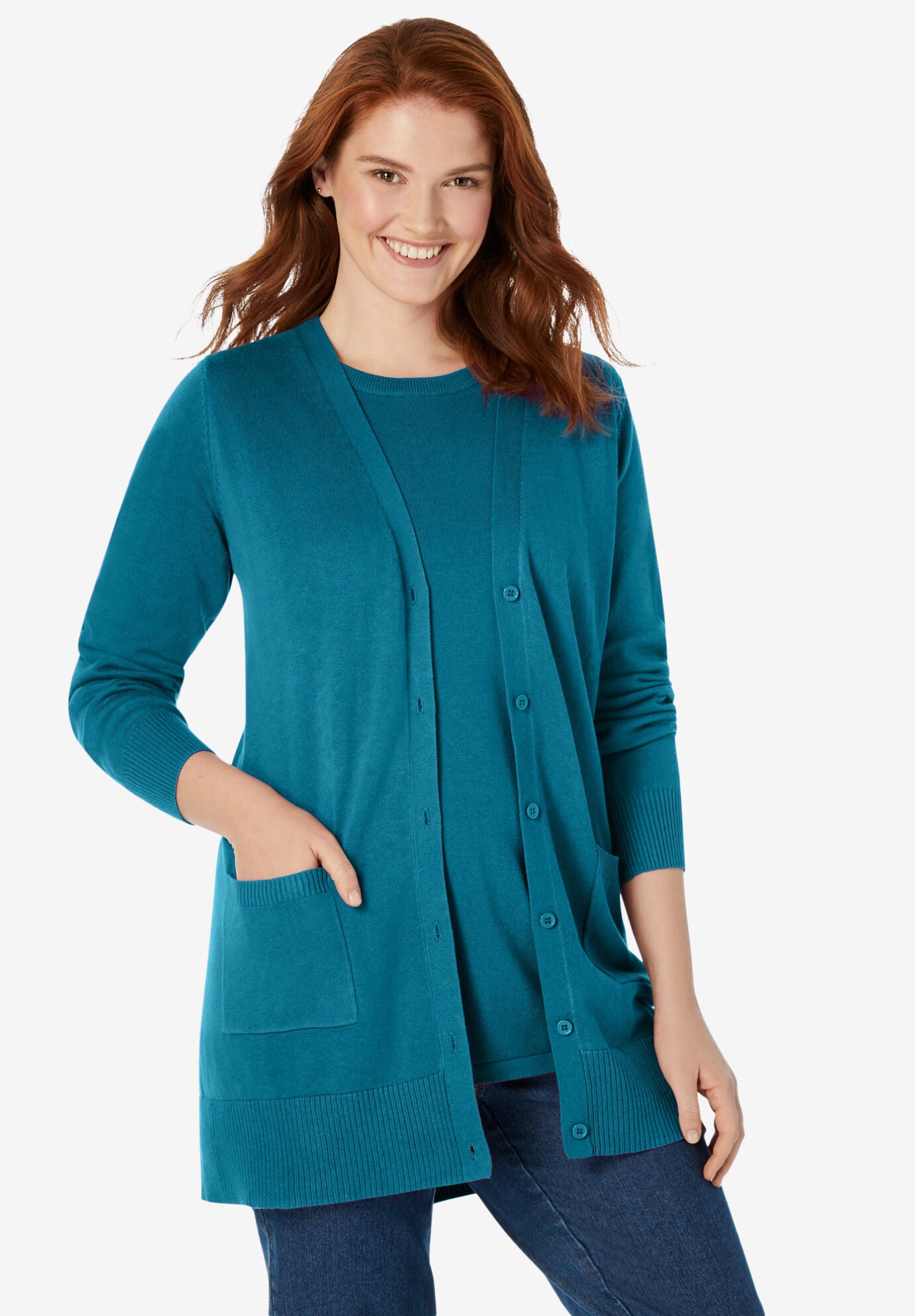 women's plus size black cardigan sweater