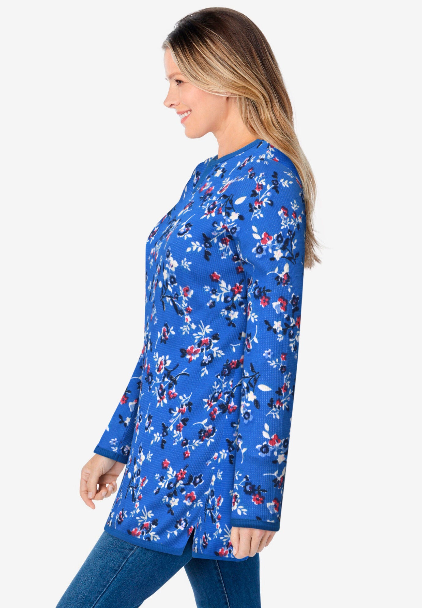 woman within thermal sweatshirt