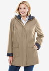 Raincoat in new short length with fun dot trim, NEW KHAKI, hi-res image number null
