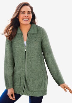 Plus Size Patterned Cardigans
