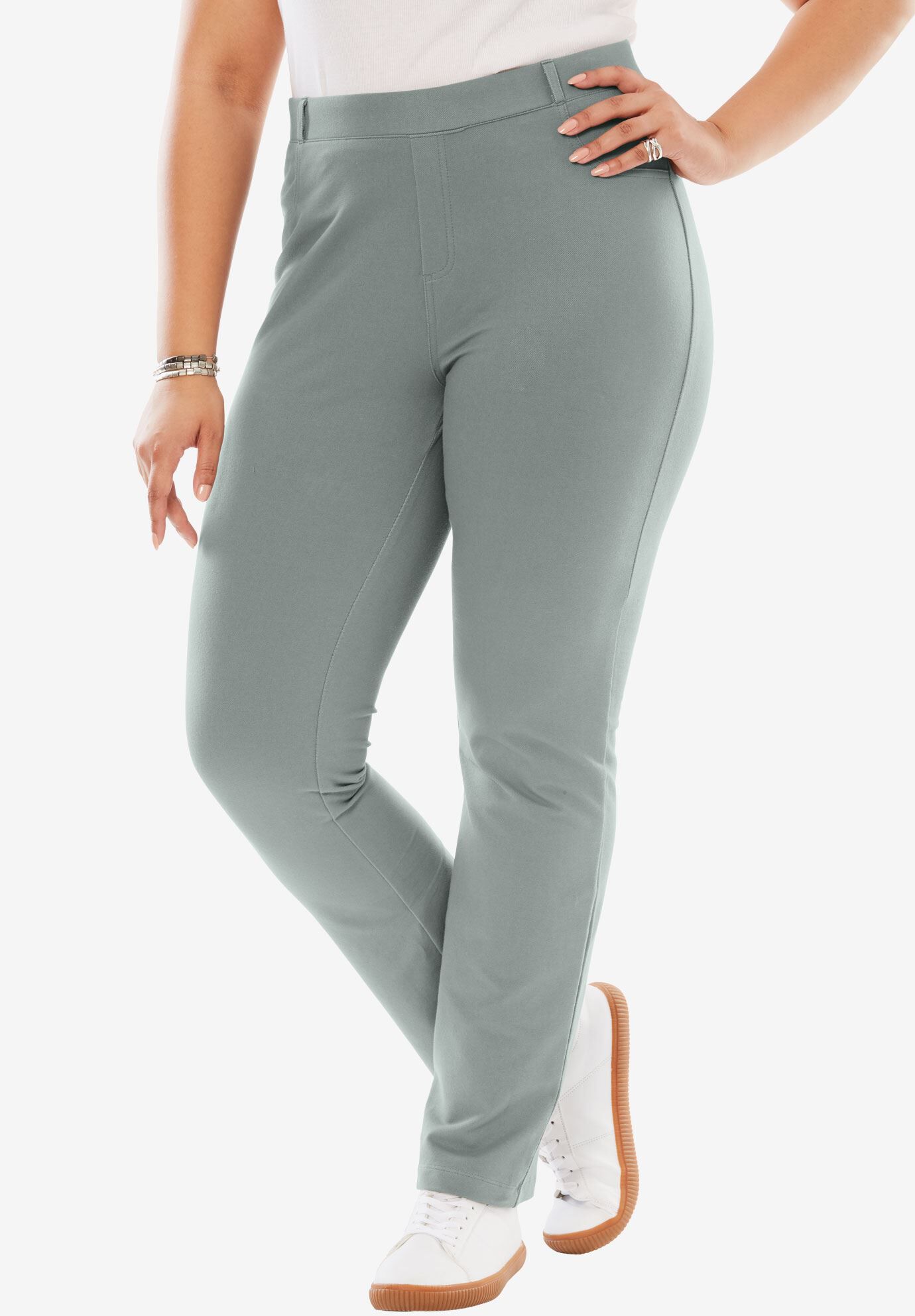 woman within pull on jeans