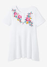 Embroidery Scoop Neck Thermal Tunic, , alternate image number null