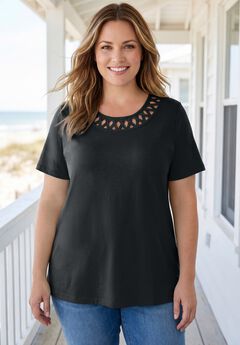 Lace Up Plus Size Tops