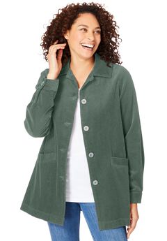 Pleat-Back Corduroy Jacket