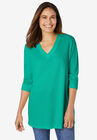 Three-Quarter Sleeve Thermal Sweatshirt, PRETTY JADE, hi-res image number null