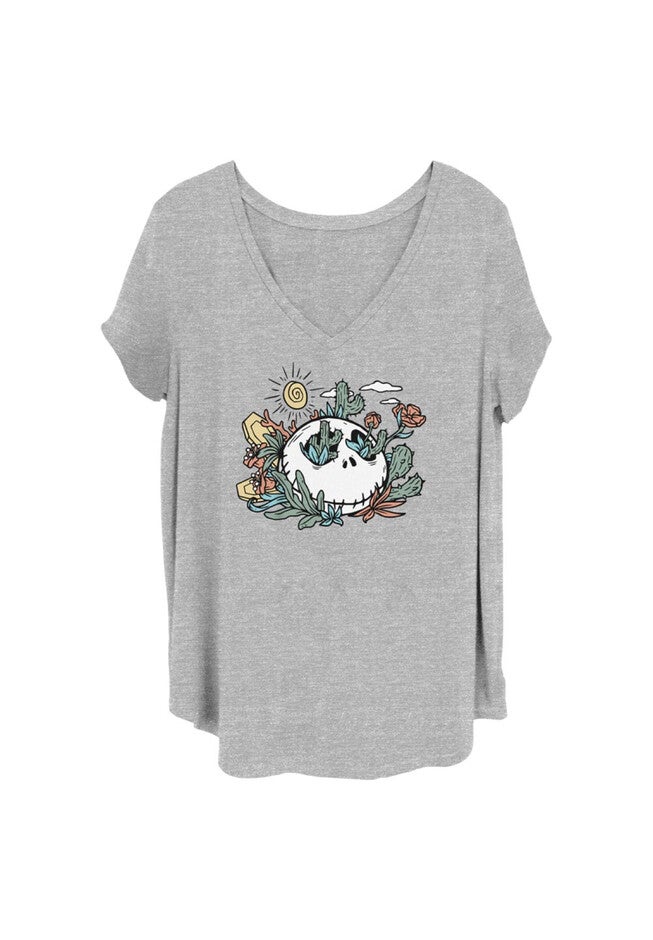 Dis Nbc Death Valley V-Neck T-Shirt, HEATHER GREY, hi-res image number 0