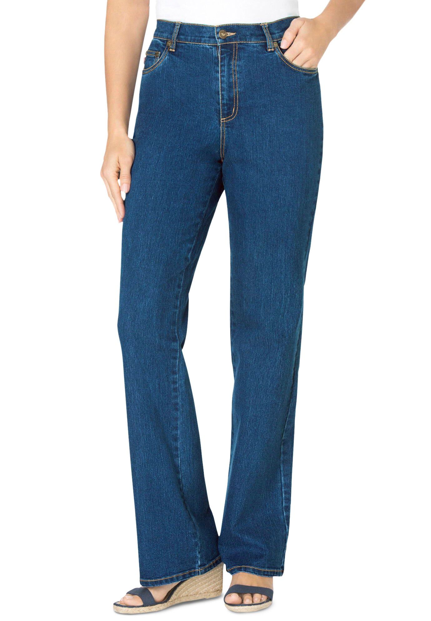 Stretch Denim Five-Pocket Bootcut Jeans
