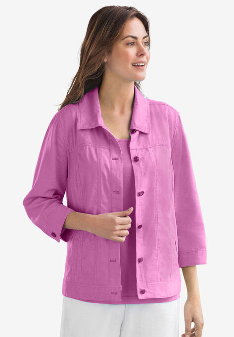 linen jacket, PRETTY ORCHID, hi-res image number null