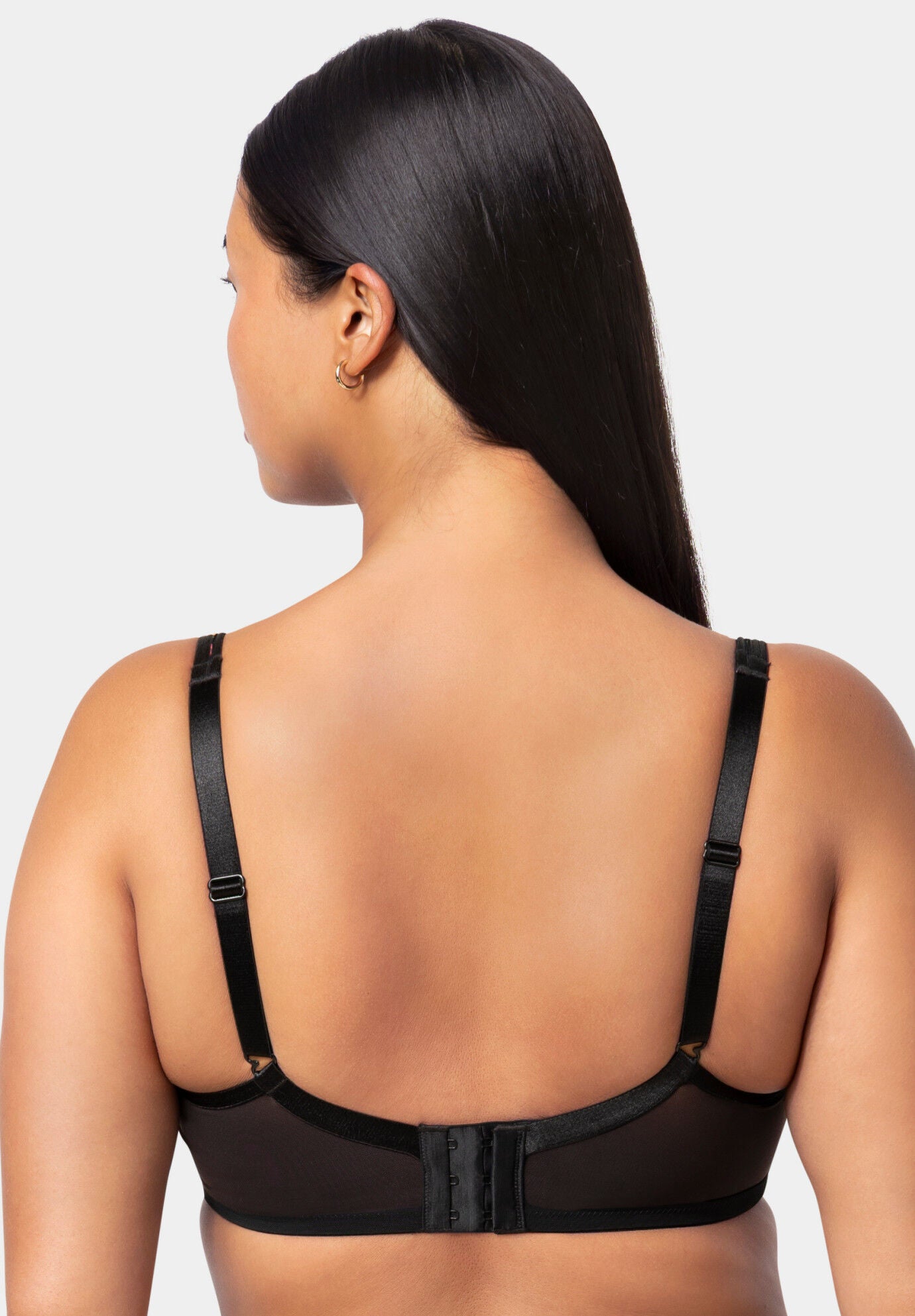 Sheer Mesh Plunge T-shirt Bra, MEADOW DREAM, on-hover image number 1