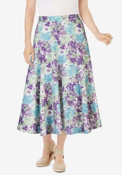 Linen-Blend Skirt